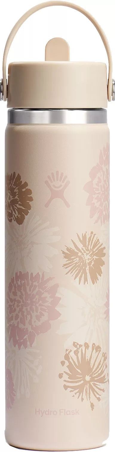 Hydro Flask 24 Oz. Wide Mouth Bottle with Flex Straw Cap, Almond