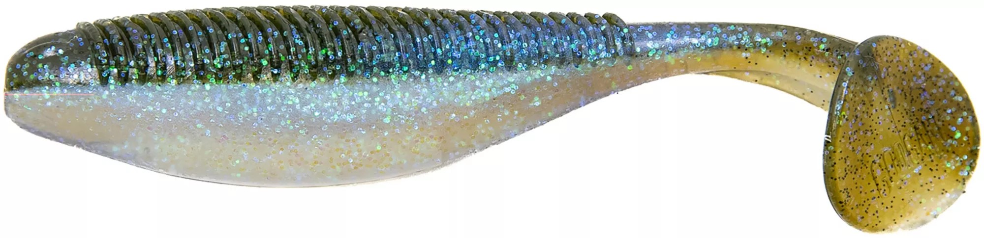 Googan Squad Saucy Slimmer Soft Bait, 7 Pack, 3.5in, Electric Shad, GSLS-35-ELS