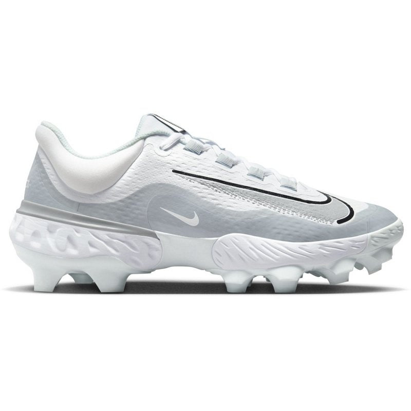 Nike Adult Huarache Elite 4 Low MCS Baseball Cleats White/Grey, 13 - Adult Baseball at Academy Sports
