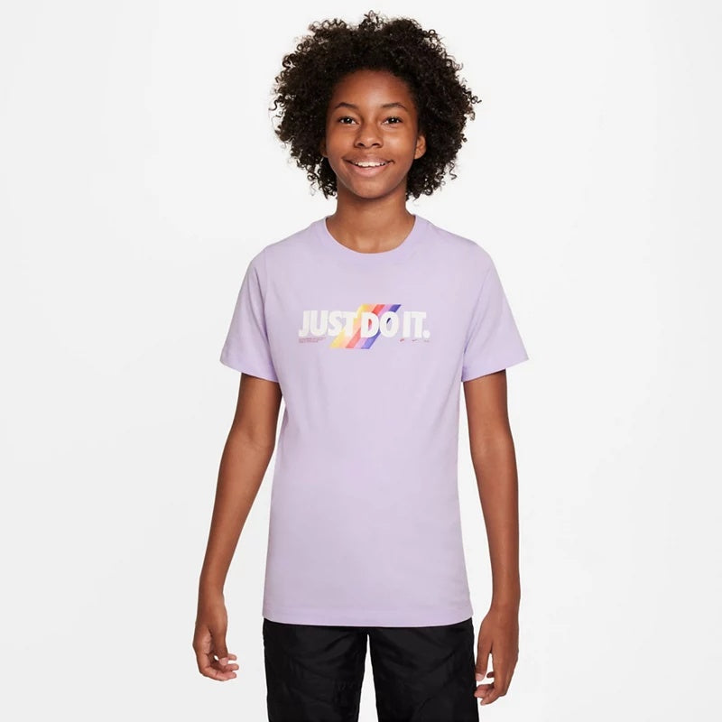 Nike Kids' JDI Retro Short Sleeve Shirt Light Purple, Medium - Boy's Athletic Tops at Academy Sports