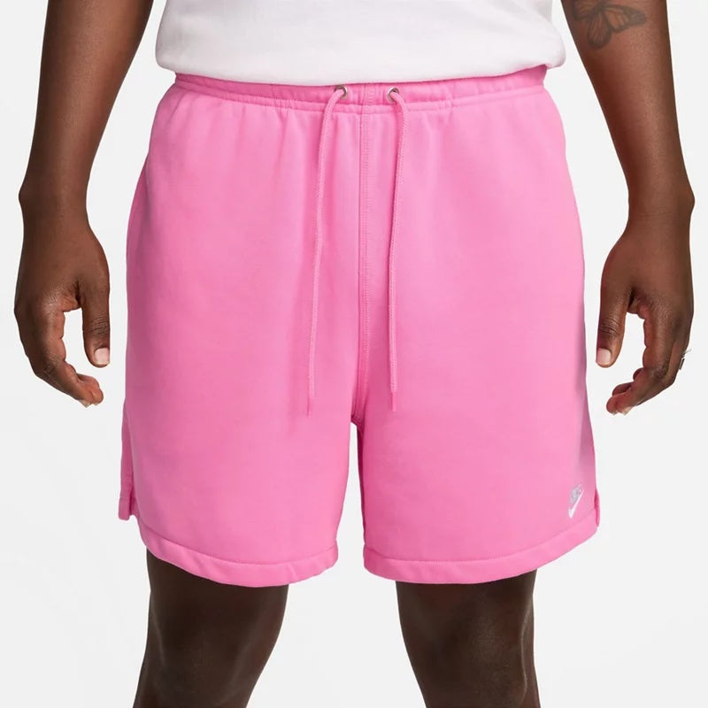 Nike Mens Nike Club Flow French Terry Shorts - Mens Playful Pink/White Size XL