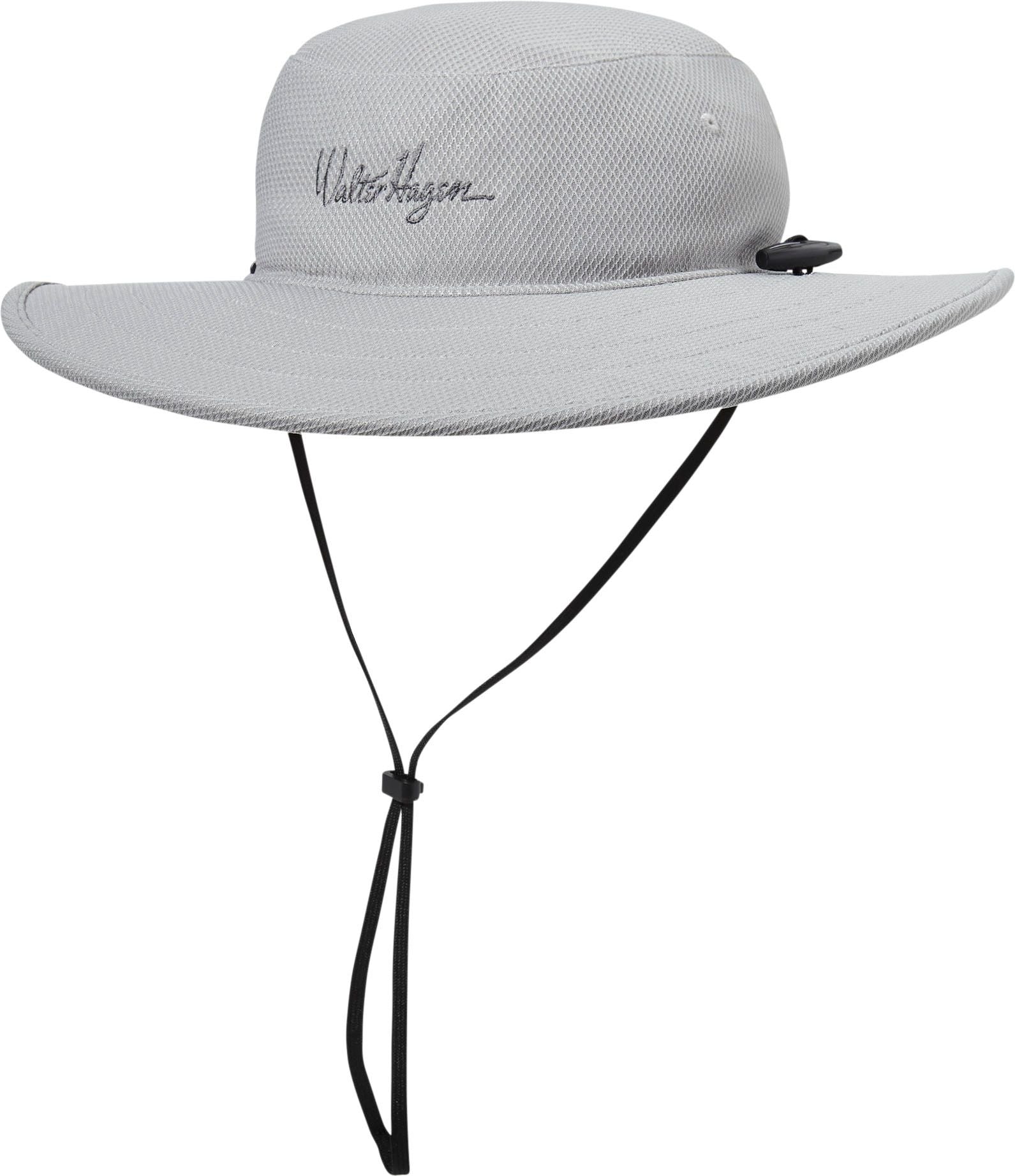 Walter Hagen Men's Wide Brim Sun Hat, Grey Black
