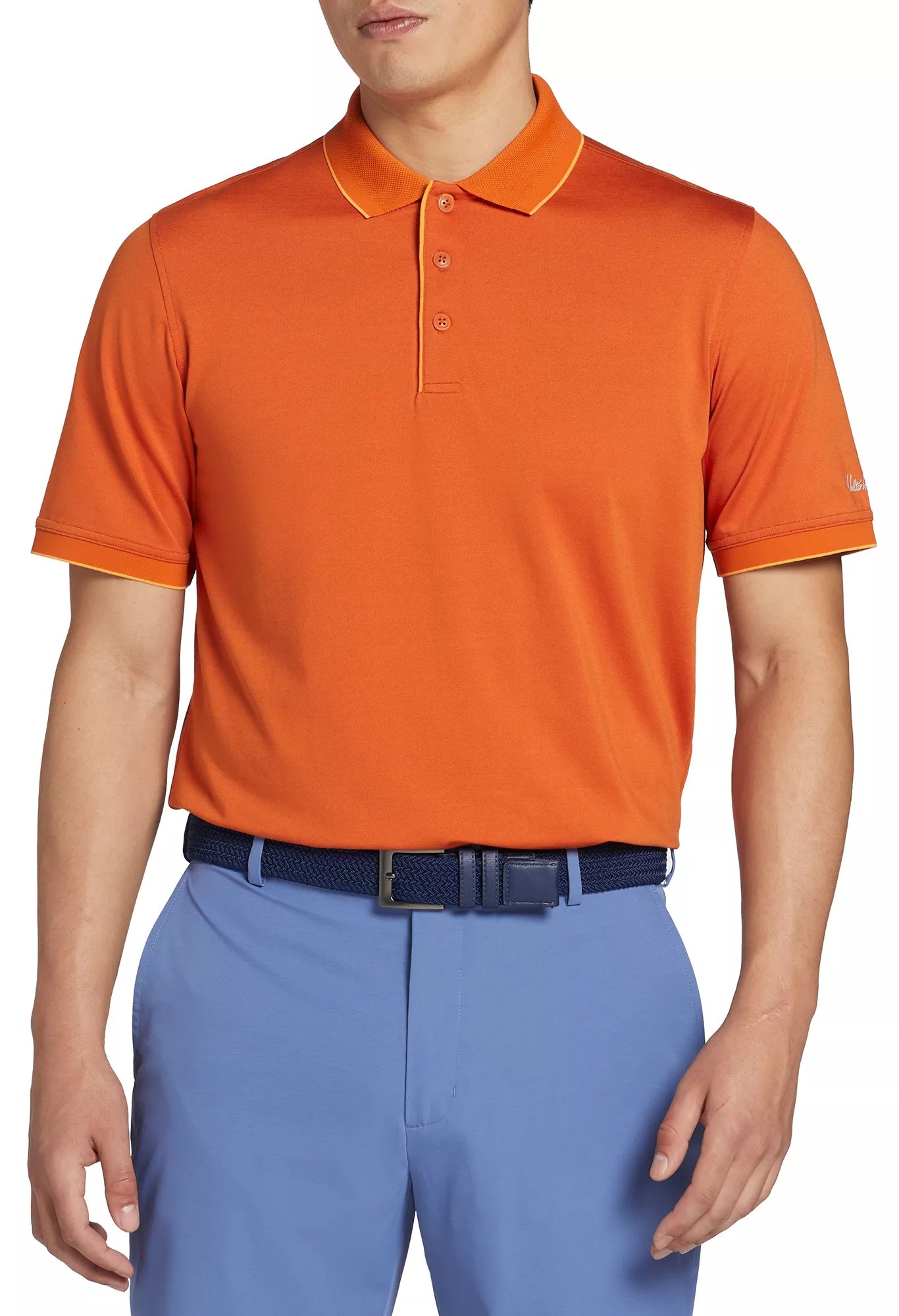Walter Hagen Men's Clubhouse Pique Golf Polo, XXL, Toasted Orange