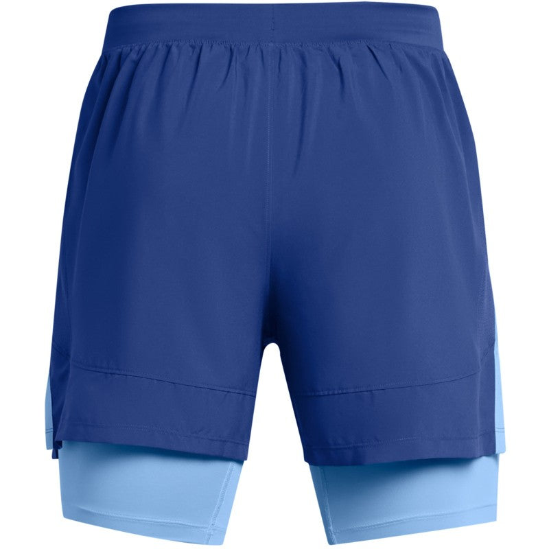 Pantaloni Corti Under Armour Launch 5" 2-in-1 Blu Scuro - XXL