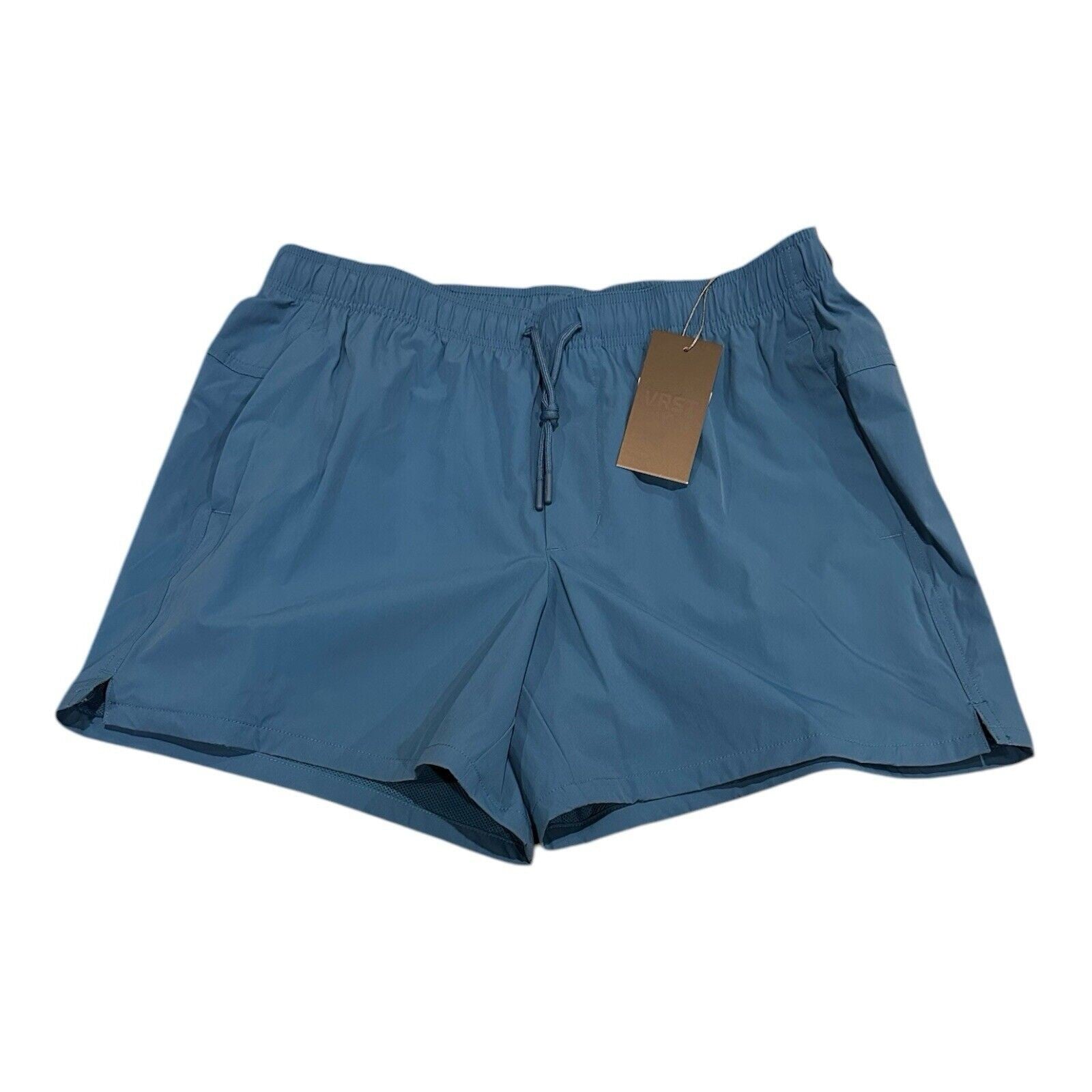 VRST Mens 5" Everyday Shorts Blue Tide Size XL $50 with Liner & Elastic Waist