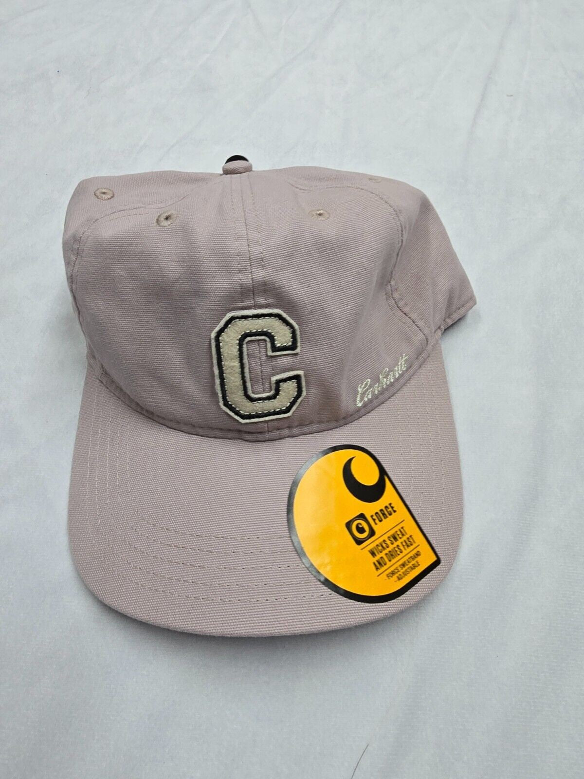 Carhartt Womens One Size Canvas Cap Comfort Center C Logo Patch Denim Pink NWT