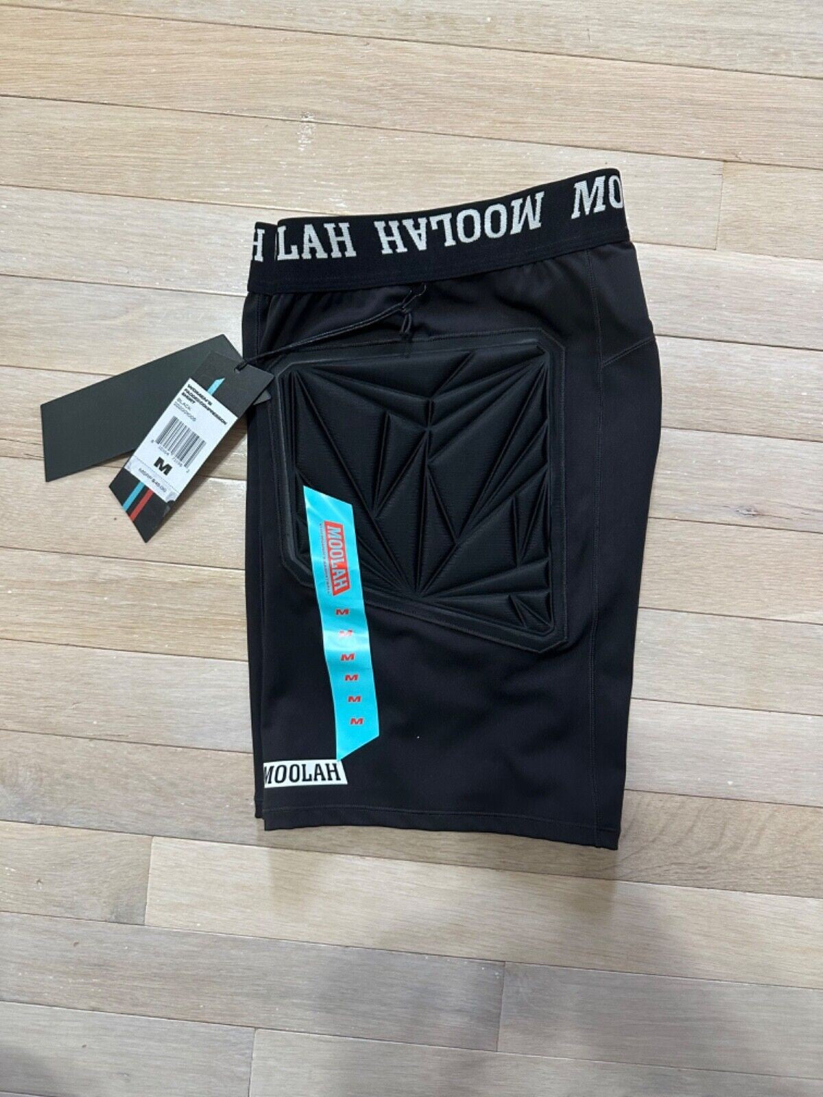 NEW MOOLAH Padded Compression Womens Black Basketball Shorts M Medium