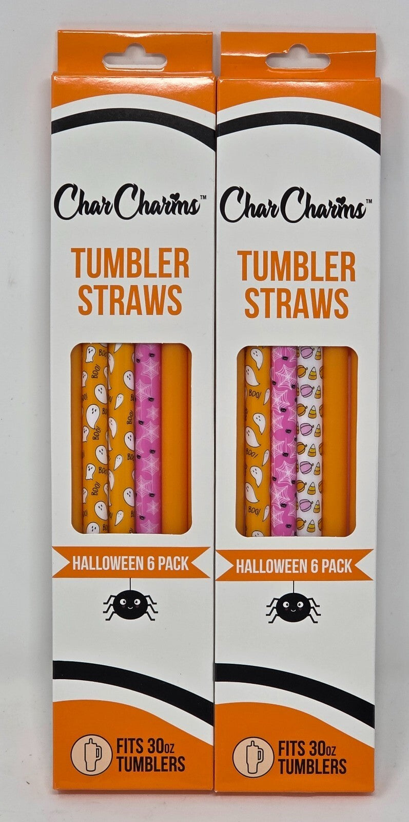 Charcharms 30oz. Tumbler Straws ** Halloween 6 Pack ** New " Lot of 2 "