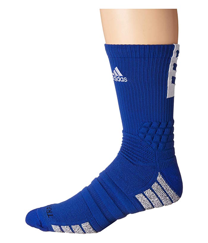 Adidas Unisex Creator 365 Basketball Crew Socks (1-Pair) Large Collegiate Royal Blue/White