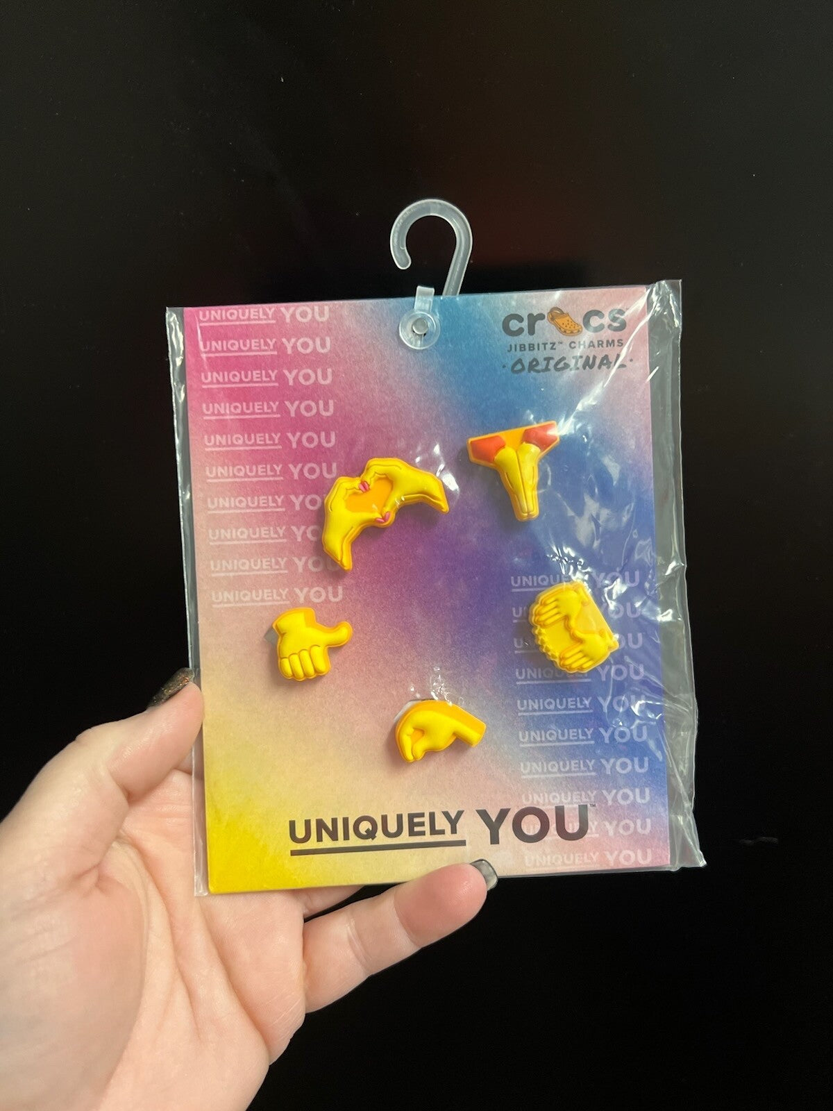 Hand Symbols Crocs Shoe Charms 5 Piece Set