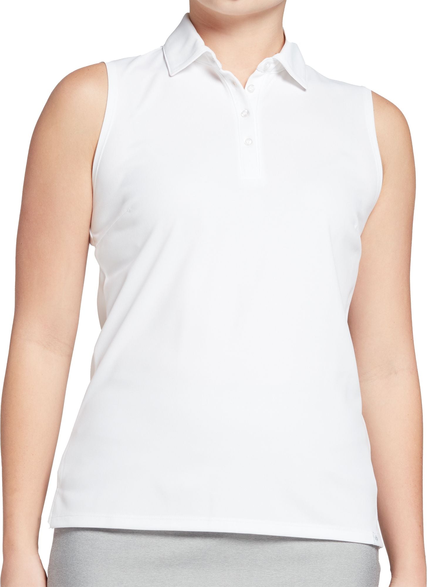 Walter Hagen Women's Core Pique Sleeveless Golf Polo, XXL, White