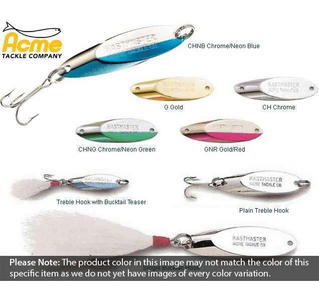 Acme Tackle Kastmaster Fishing Lure Spoon Chrome Neon Blue 1/4 Oz