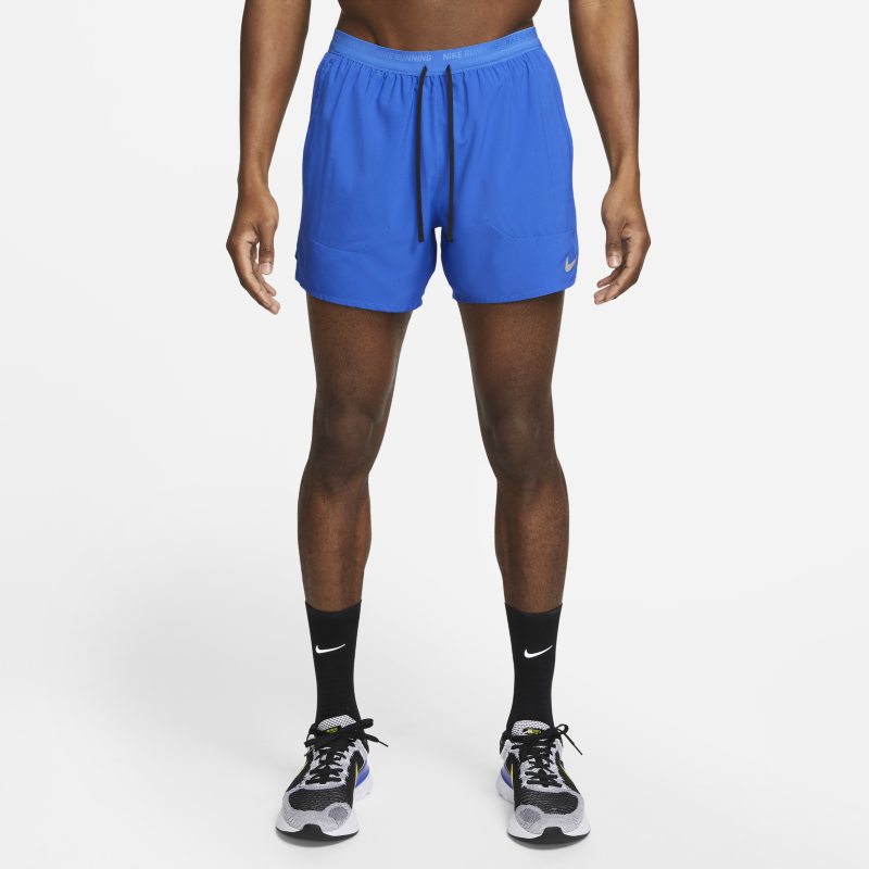 Men's Nike Dri-FIT Stride Brief-Lined Running Shorts Large Game Royal/Black/Reflective Silv