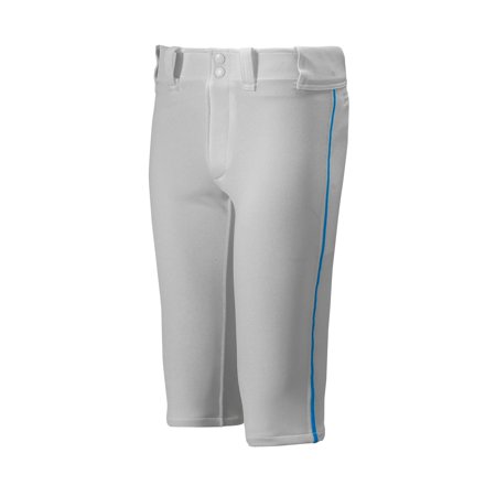 Mizuno Youth Select Piped Short Baseball Pant Grey/Royal 3XL