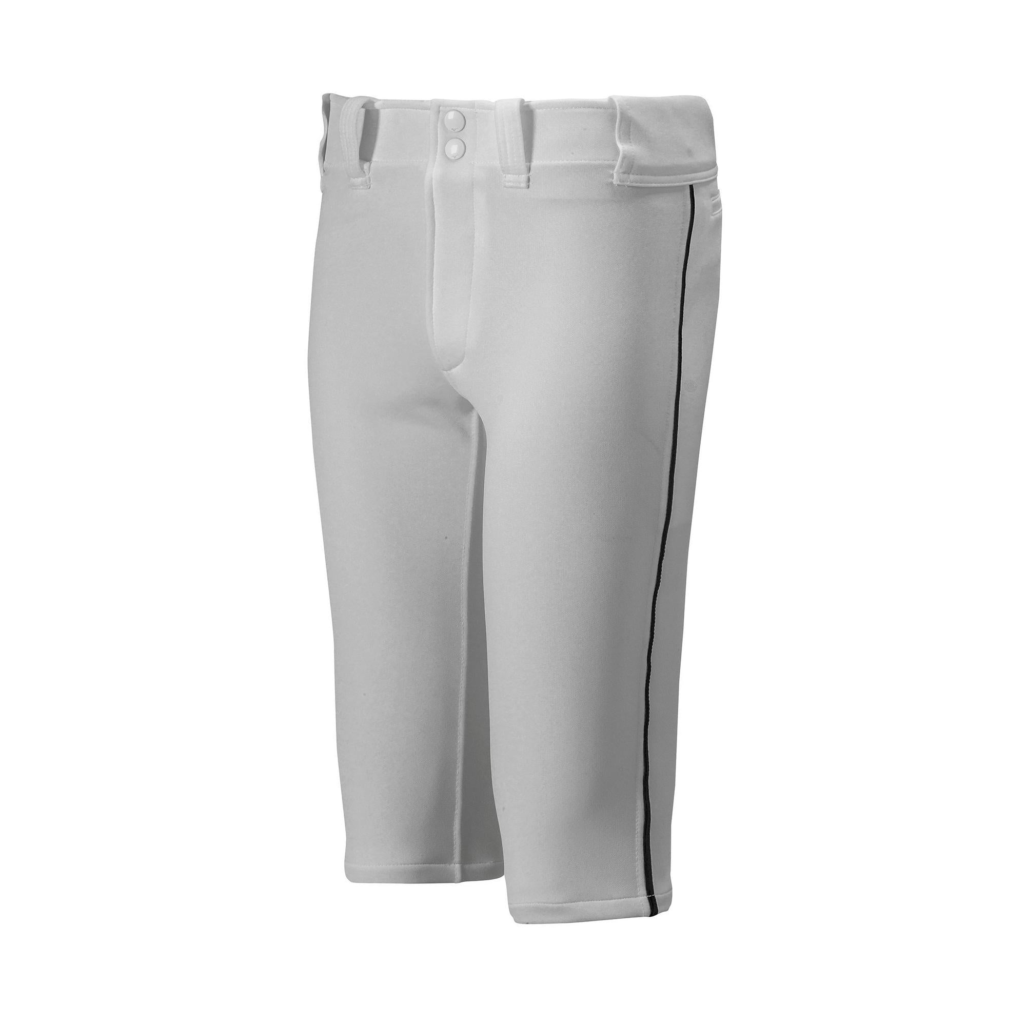 Mizuno Youth Select Piped Short Baseball Pant Grey/Black 3XL