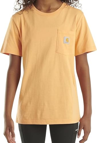 T-shirt Carhartt, couleur tangerine, taille Medium junior