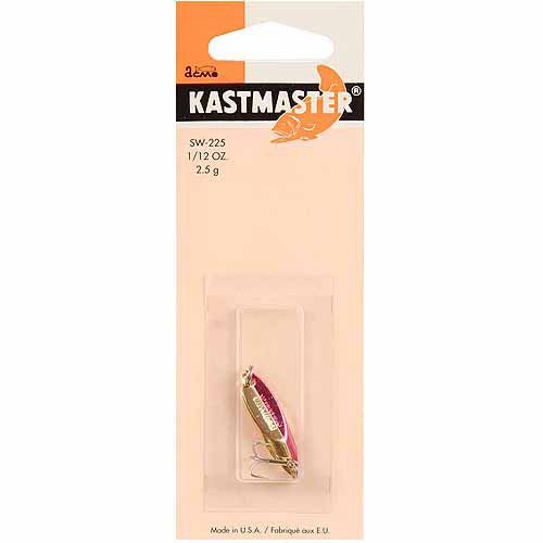 Acme Tackle Kastmaster Fishing Lure Spoon Color: Gold-Neon Red 1/12 Oz