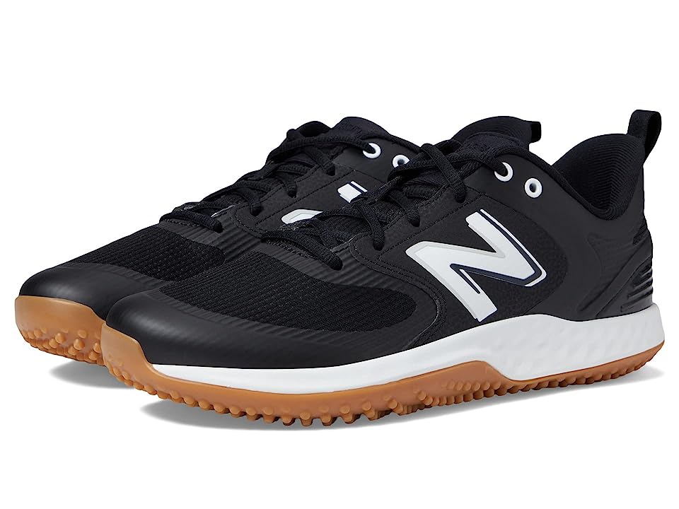 New Balance Men S Fresh Foam 3000V6 Baseball Turf-Trainer Shoes Black/White Medium 14