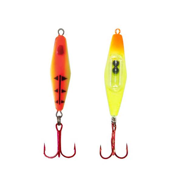 Clam Rattlin' Blade Spoon Lure, Glow Chartreuse Tiger