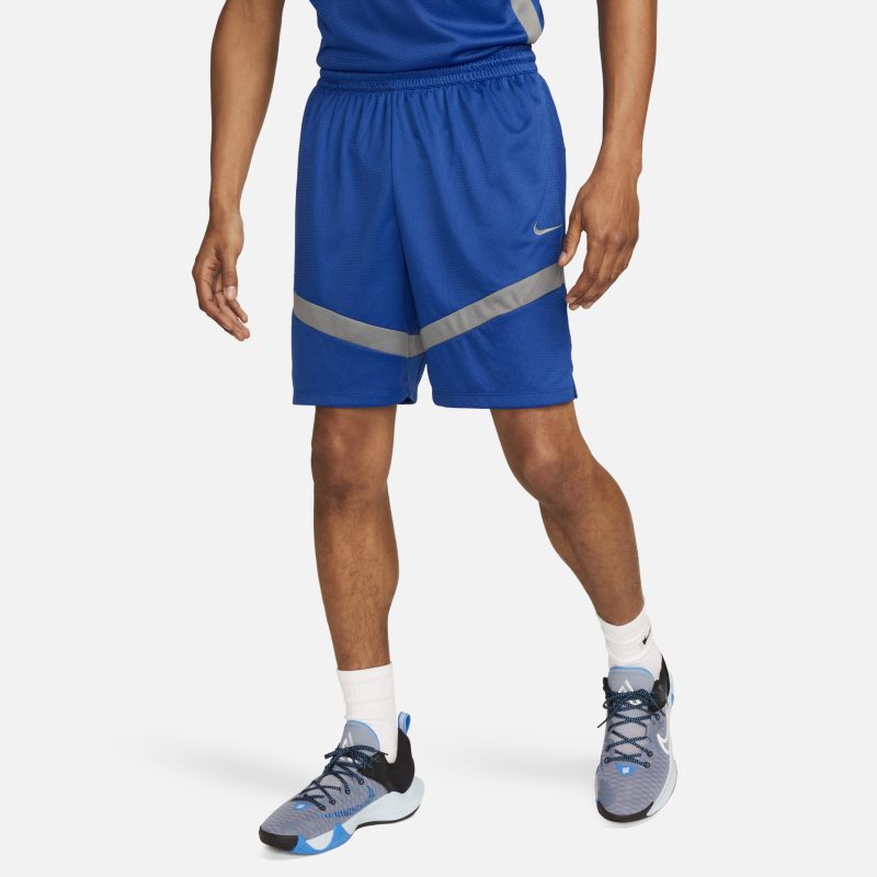 Nike Men's Dri-FIT Icon+ Basketball Shorts 8 in Royal/Royal/Grey, Medium - Men's Basketball at Academy Sports