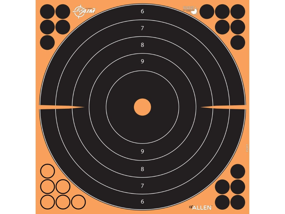 Allen Co EZ Aim Splash Reactive Paper Targets - 100 Pack - Black/Orange 12inx12in