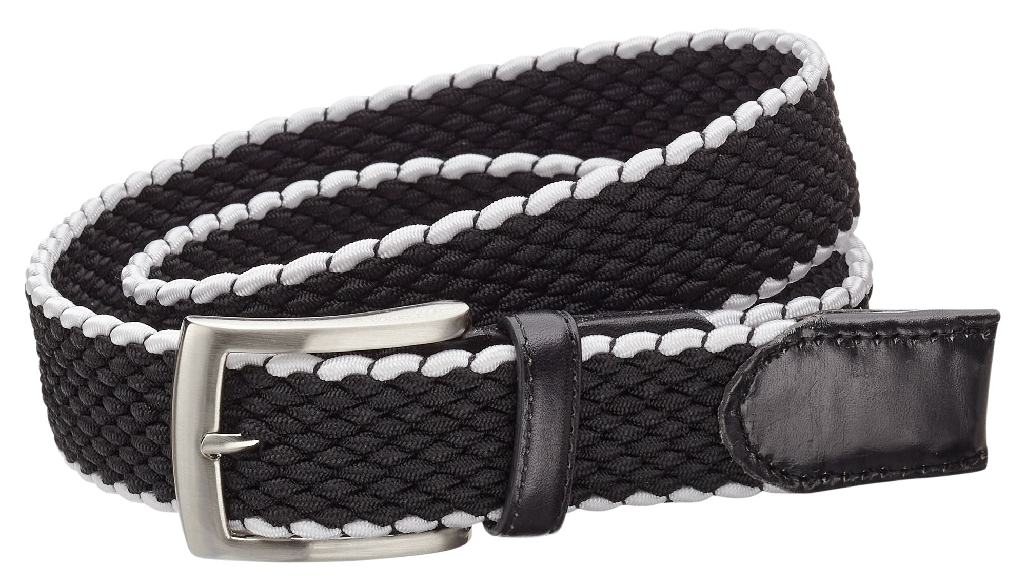 Walter Hagen Men's Basket Weave Stretch Golf Belt, Small, Black