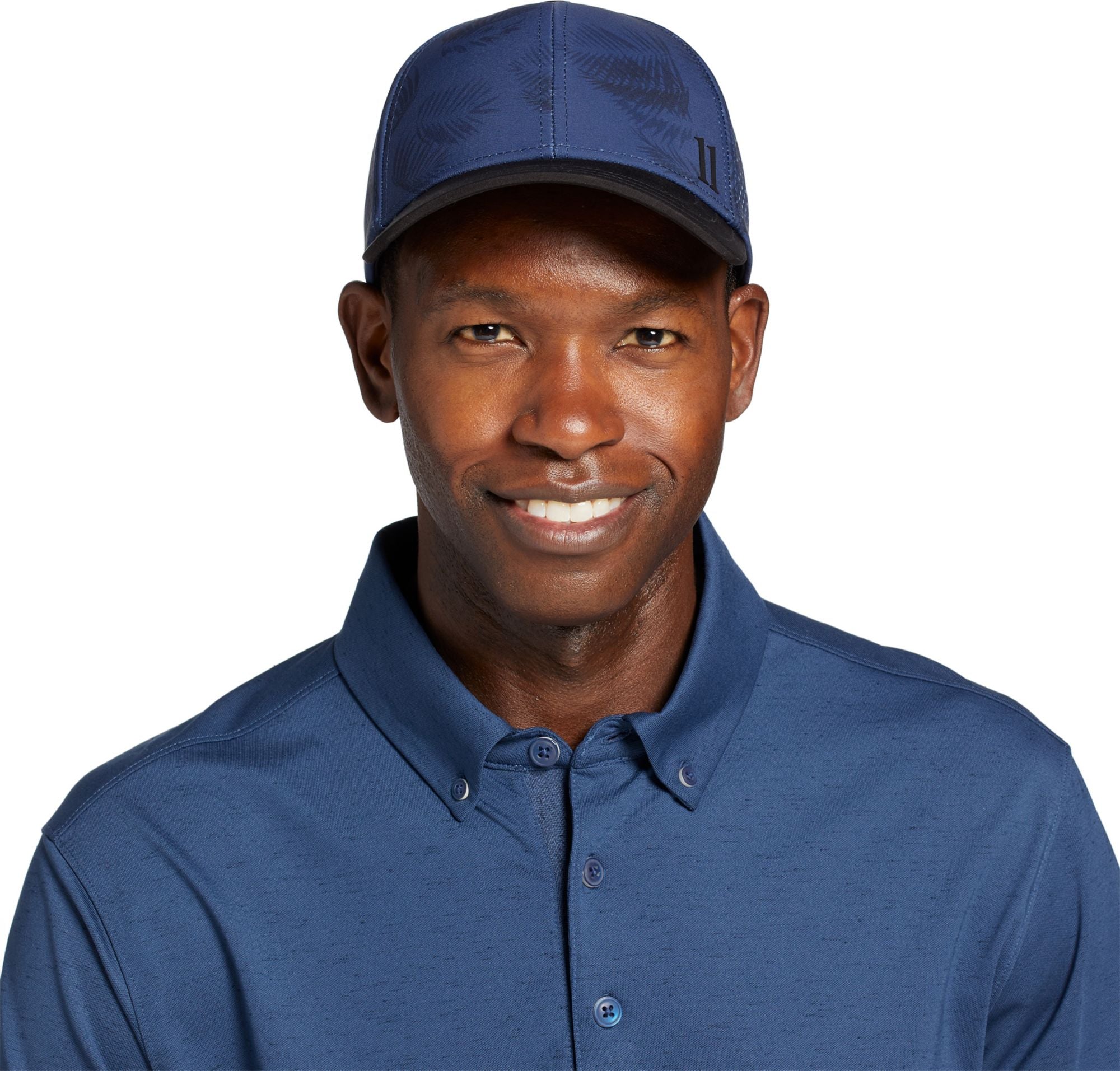Walter Hagen Men's Performance 11 Golf Hat, Navy Palms Blue