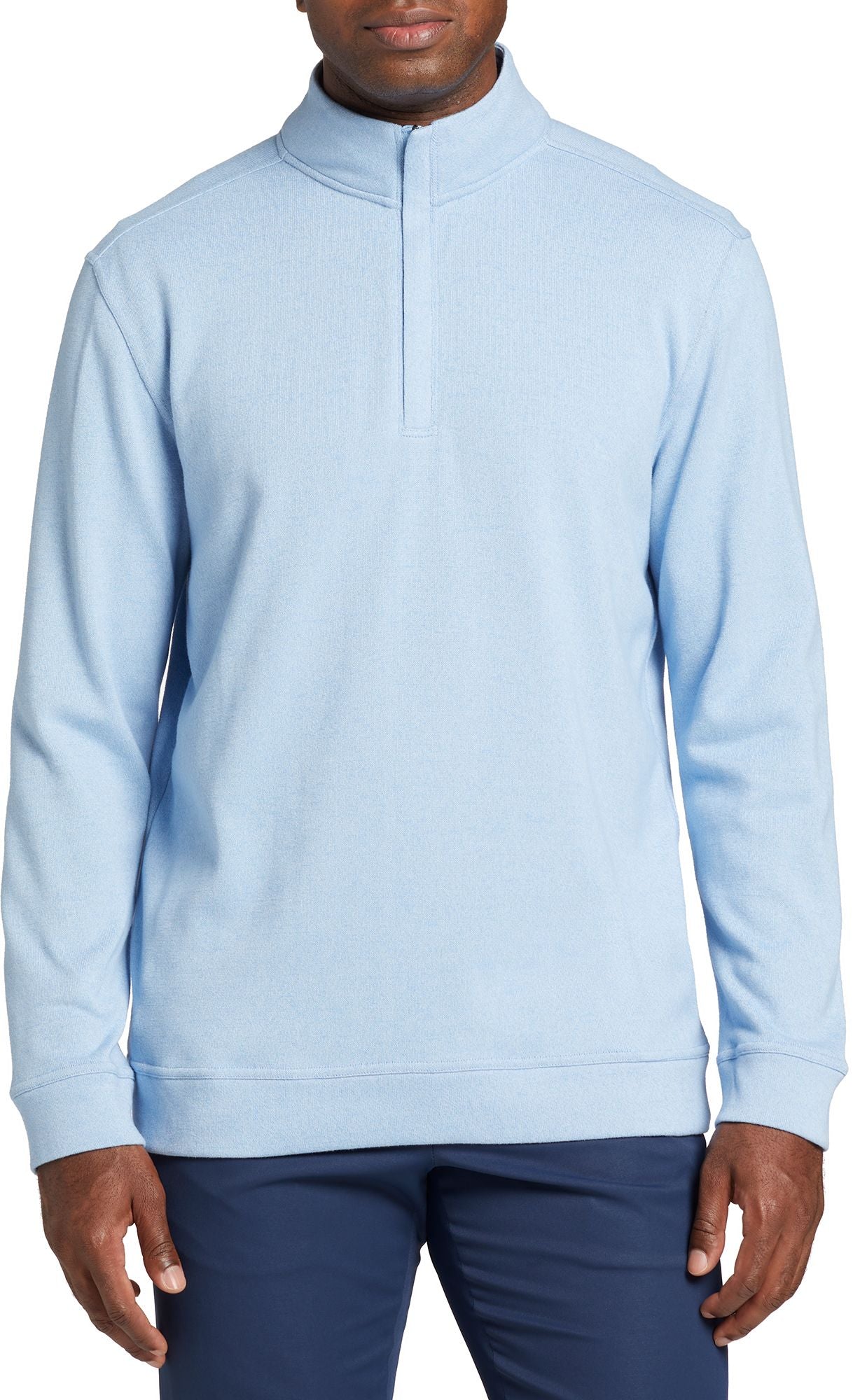 Walter Hagen Men's Performance 11 Midweight 1/4 Zip Golf Pullover, Small, Daybreak Blue Htr