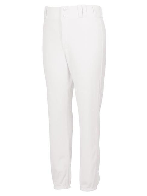 N4500100MED Adult Polyester Double Knit Baseball Pant, White - Medium
