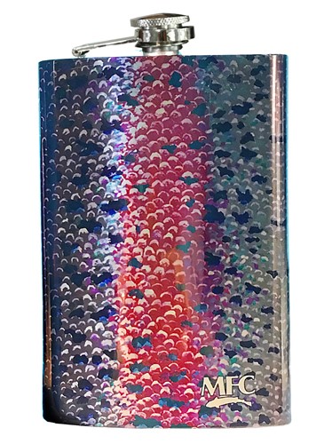 Montana Fly Company Stainless Steel Flask, Rainbow Trout Skin