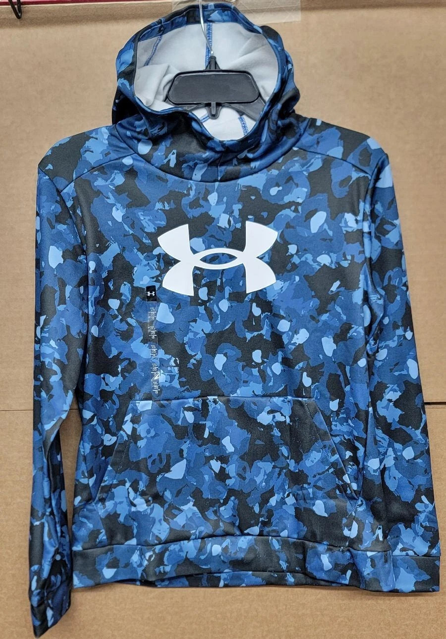 Hoodie Under Armour pour garçons , motifs camouflage, taille XL, Bleu