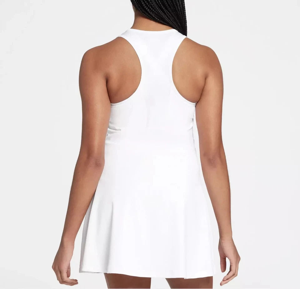 Robe de Tennis Prince avec Shorts Blanc Pur, pour Femmes Dos Nageur Taille-M