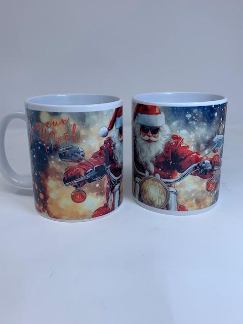 Tasse humoristique Noel Let's ride