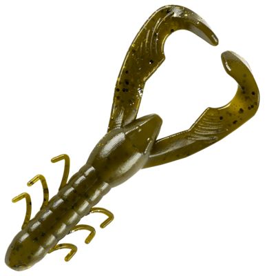YUM Christie Craw Fishing Lure Soft Bait Green Pumpkin Flash 3 1/2 in