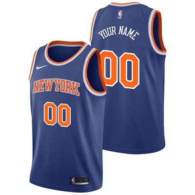 Men's Nike Blue New York Knicks - Swingman Custom Jersey - Icon Edition