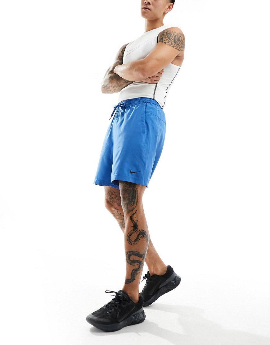 Nike Men's Dri-FIT Form Unlined Fitness Shorts 7 in Star Blue/Black, 2X-Large - Men's Athletic Performance Bottoms at Academy Sports