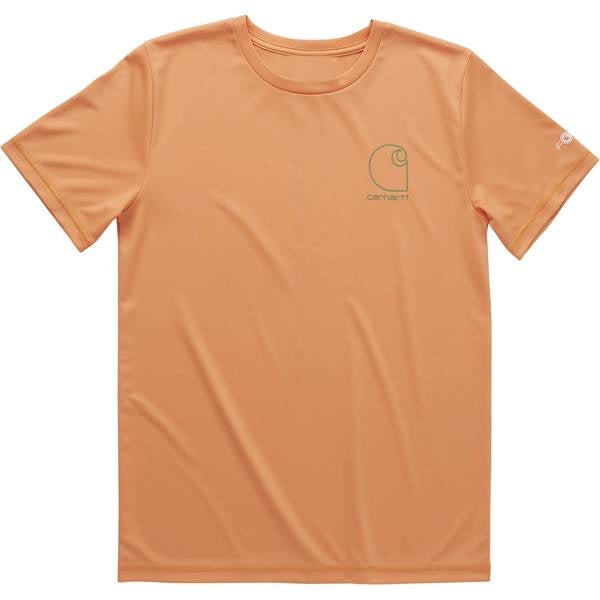 Carhartt Boys' Force Sun Defender T-Shirt, Large, Tangerine