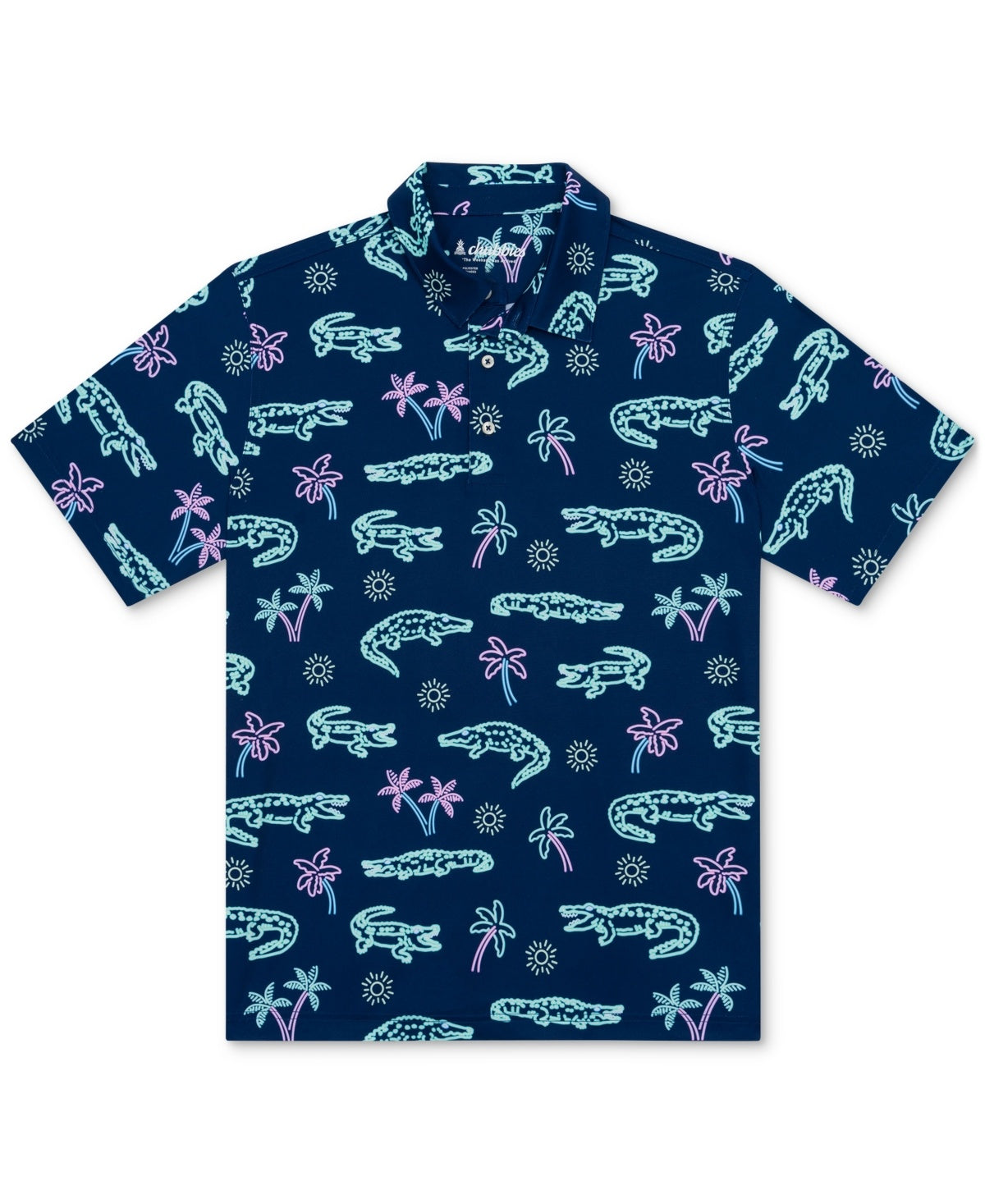 Chubbies Men's the Neon Glade Performance Polo 2.0 - Navy