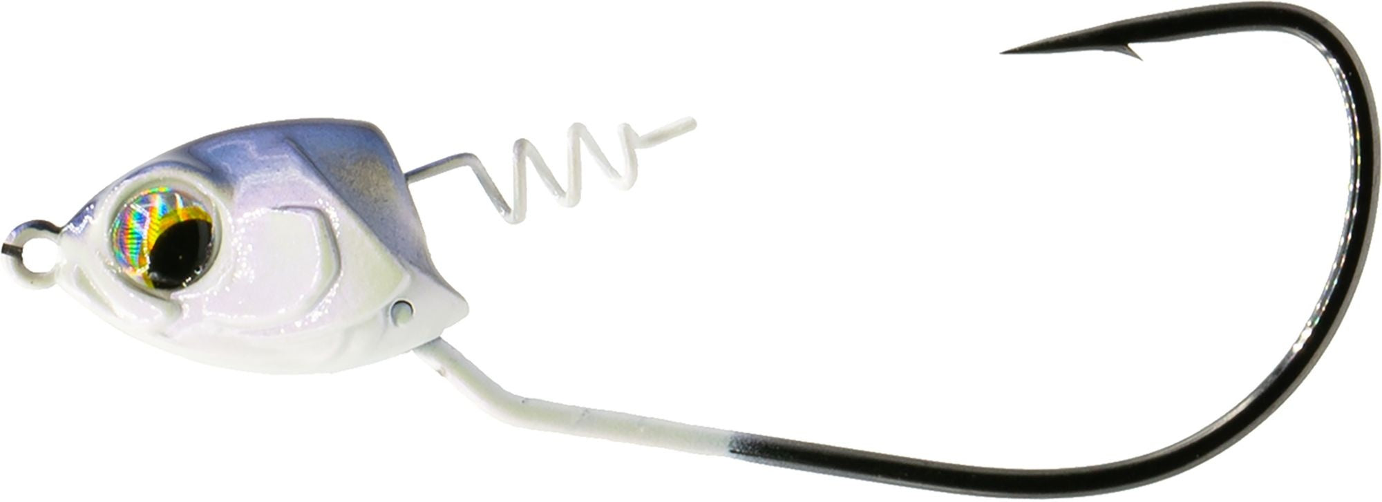 81434336 0.375 Oz 6th Sense Fishing Axle Underspin Jighead, Baby Shad - 4 Hook