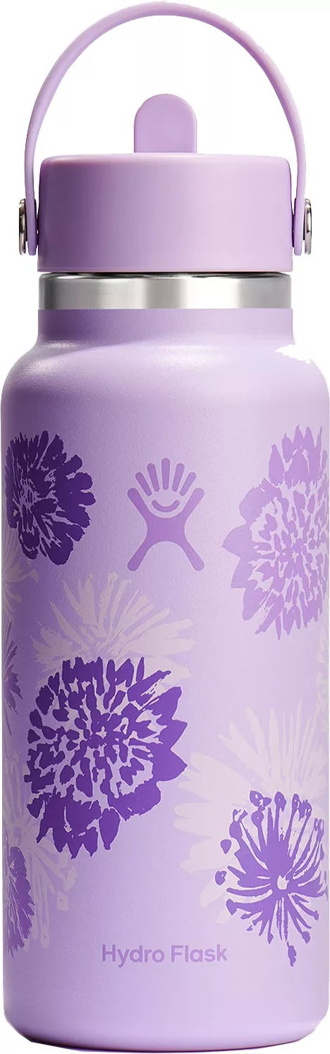 Hydro Flask 32 Oz. Wide Mouth Bottle with Flex Straw Cap, Pixie