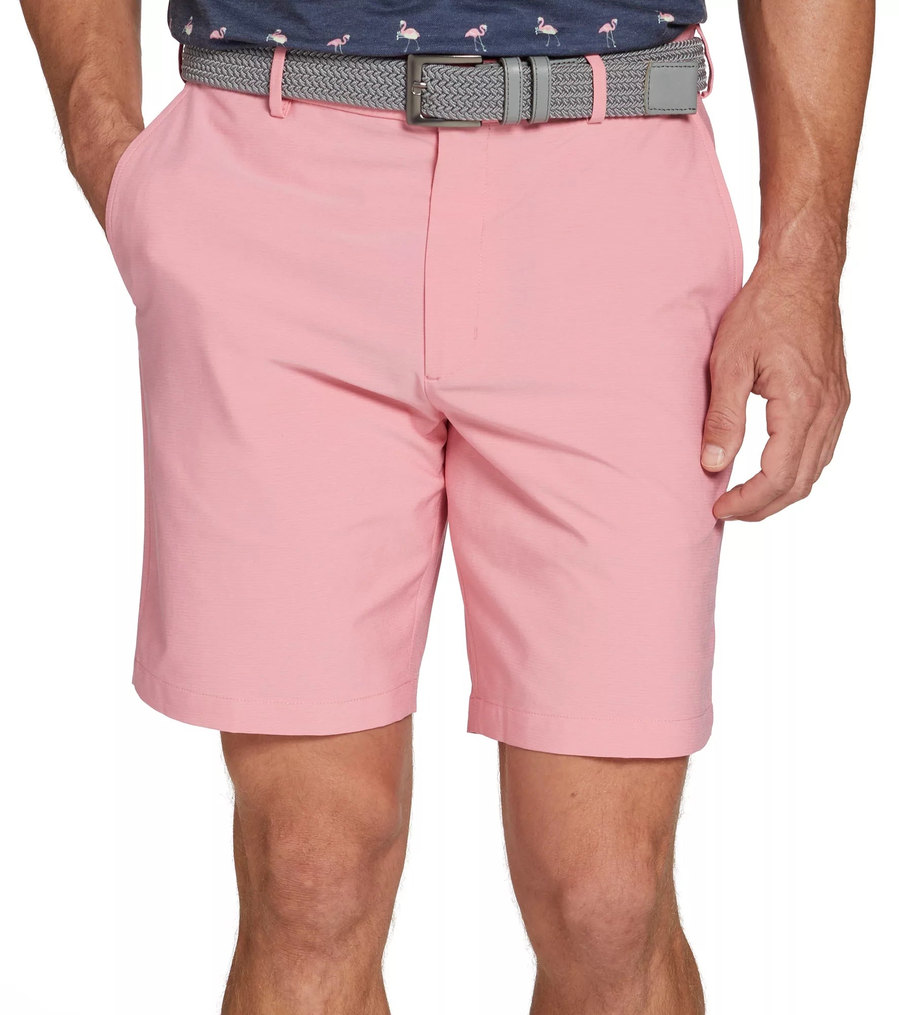Walter Hagen Men's Performance 11 Micro Lines Golf Shorts, Size 38, Brilliant Pink