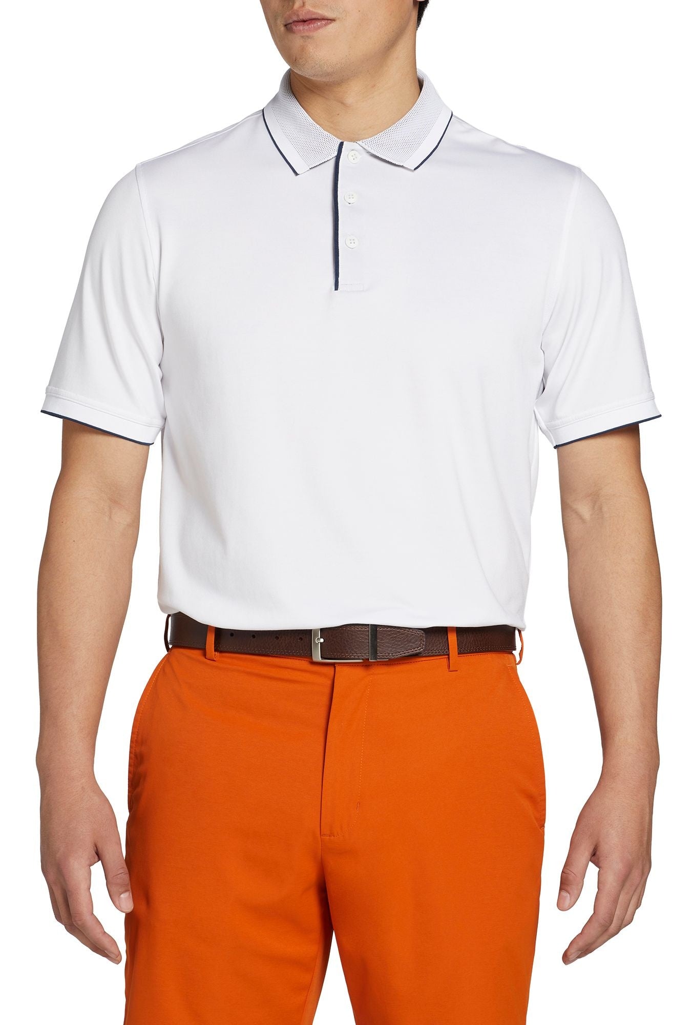 Walter Hagen Men's Clubhouse Pique Golf Polo, XXL, White