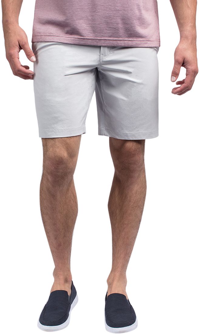 TravisMathew Men's Carlsbad 9'' Golf Shorts, Size 42, Light Grey Gray - Holiday Gift