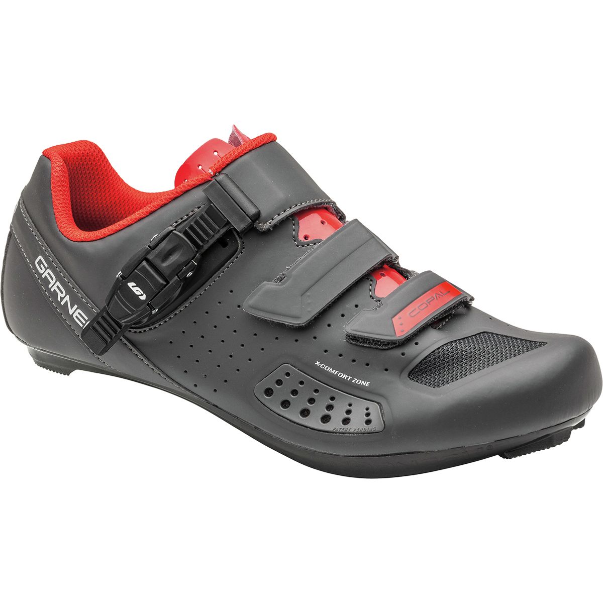 Louis Garneau Men's Copal II Road Bike Shoes, Size 41, Charcoal/Red