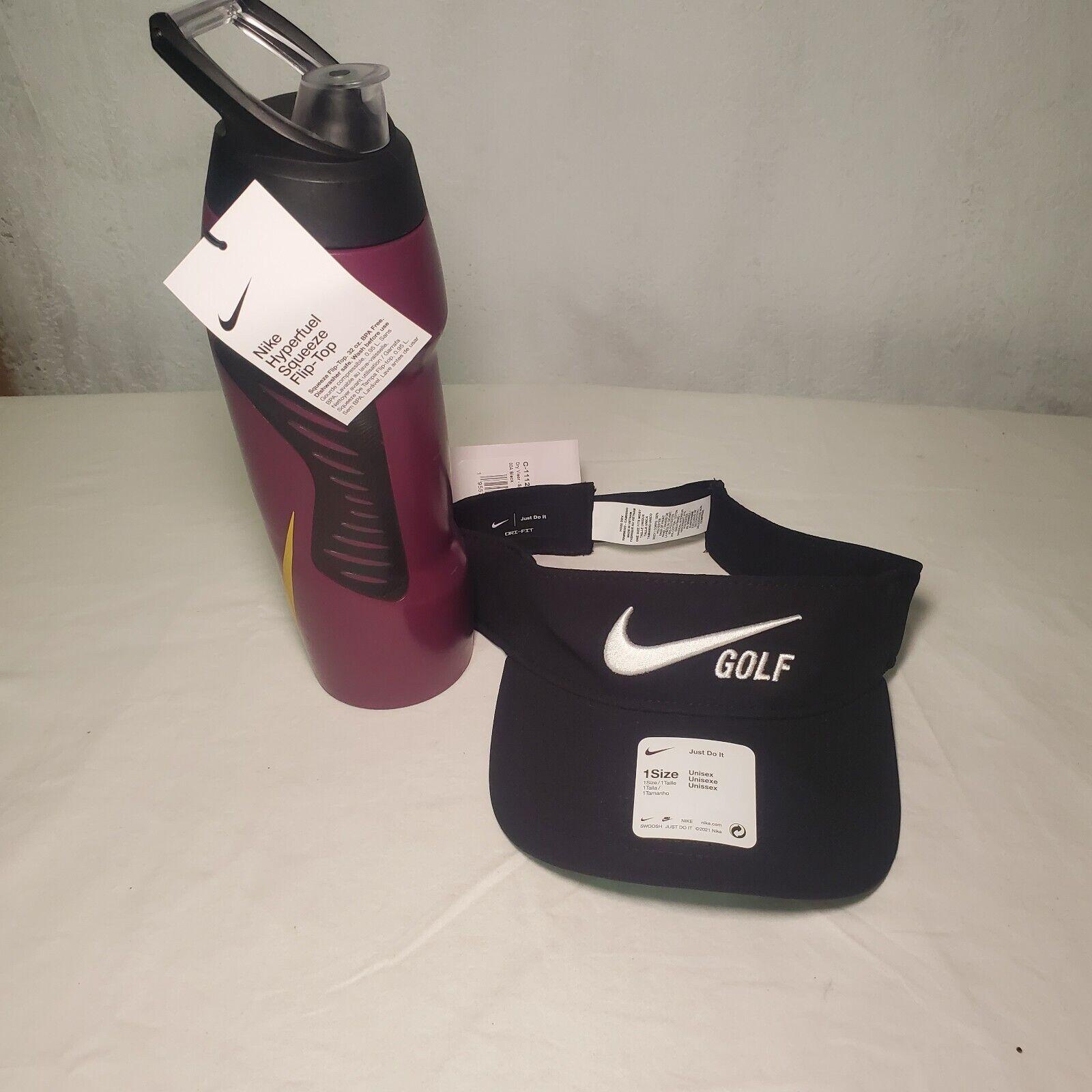 Nike Hyperfuel Squeeze Flip Top Bottle with Nike Unisex Visor