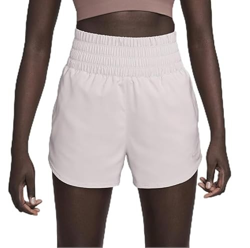 Nike One Women's Dri-FIT Ultra High-Waisted 3" Brief-Lined Shorts Small (Platinum Violet, DX6642-019)
