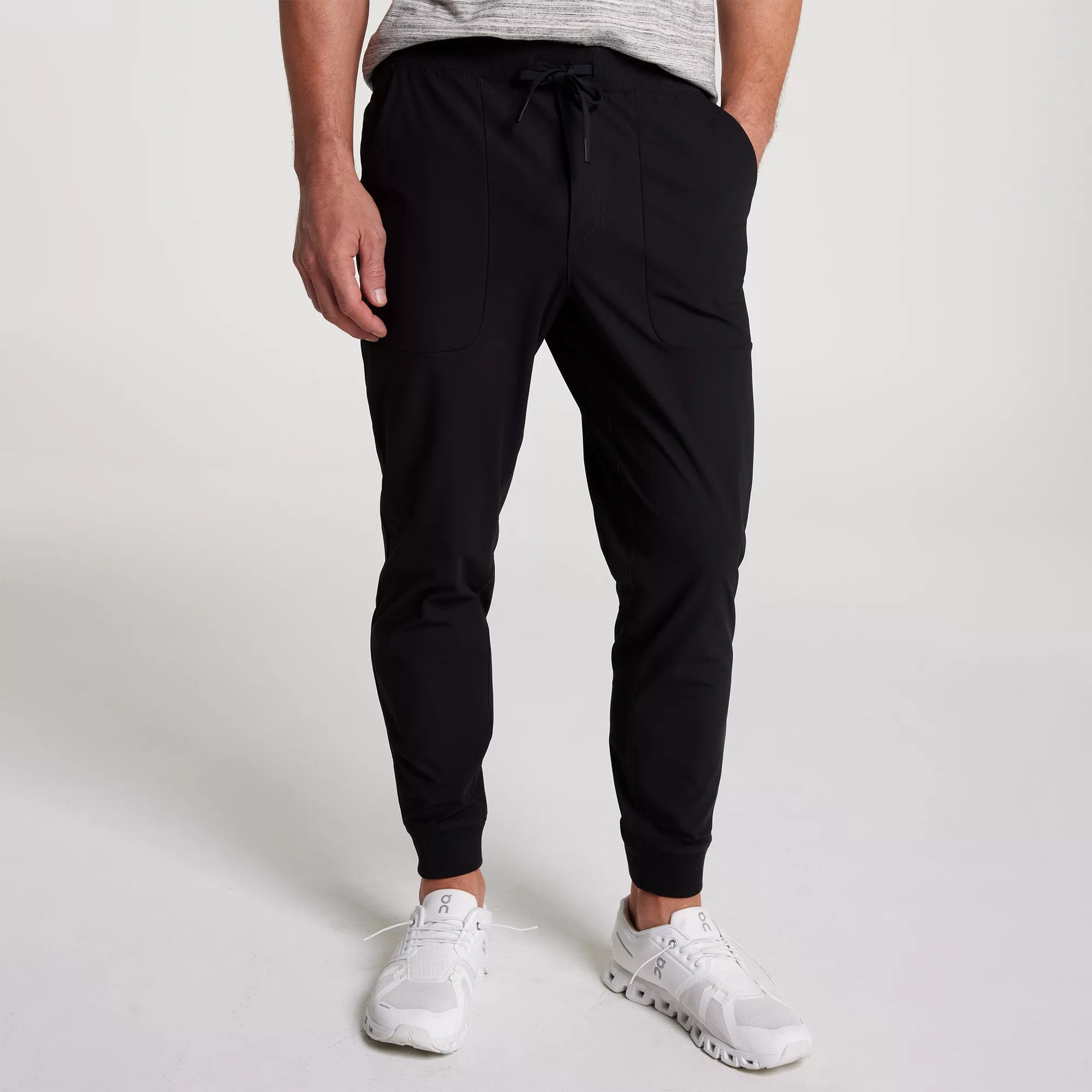 VRST Men's Limitless Slim Fit Jogger - New Fit for Extra Comfort, Medium, Pure Black