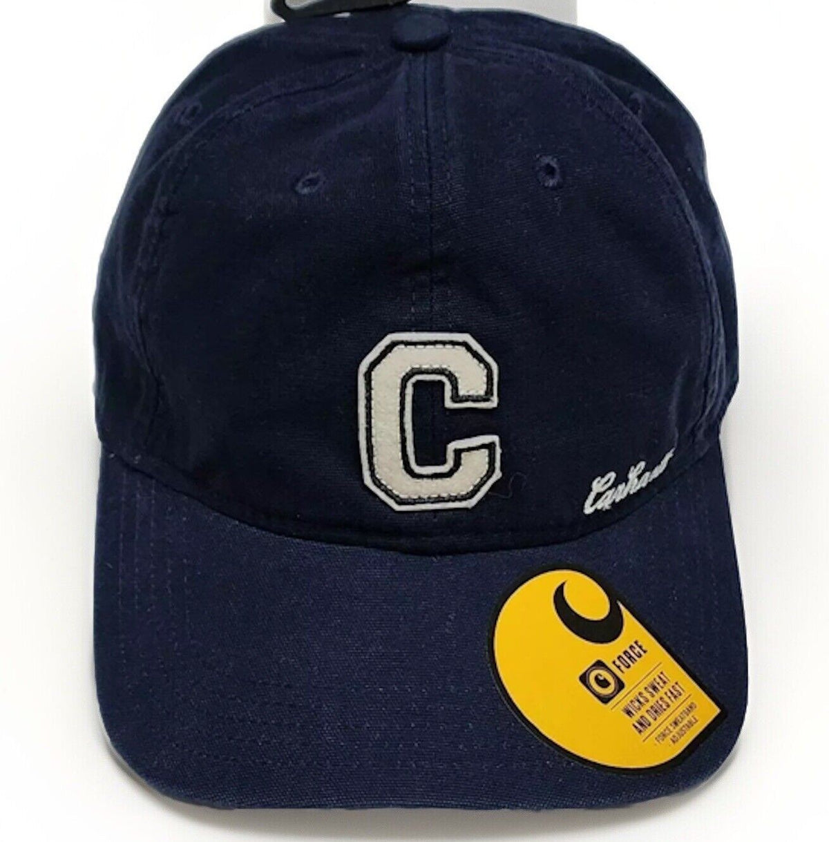 Carhartt Canvas C Patch Navy Cap Hat One Size AH6302 Cotton Hook and Loop