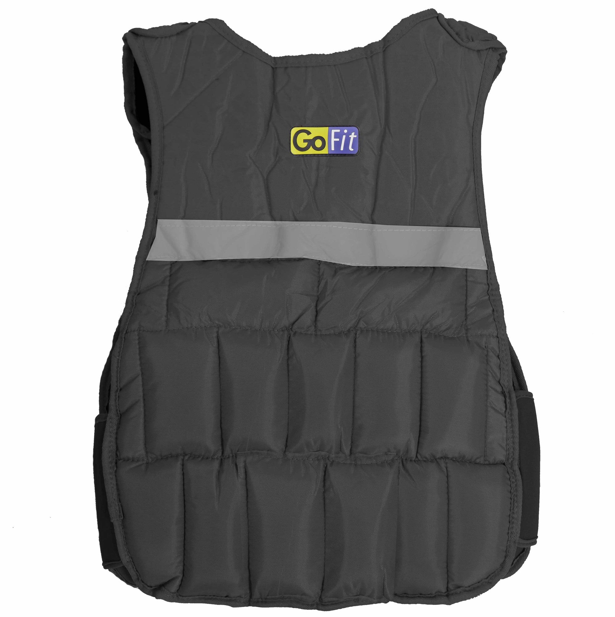 GoFit 10lb Adjustable Weighted Walking Vest Adjusts from 1lb to 10lbs - Black