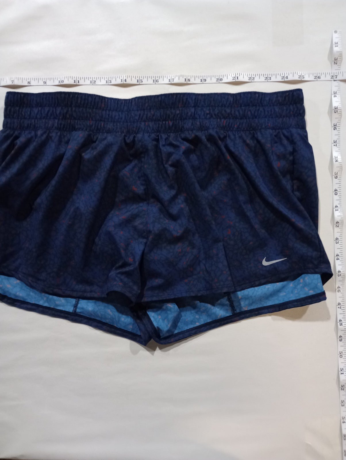 NEW Women's XL Nike Dri Fit 3" Blue Brief Lined Loose Fit Athletic Shorts F324